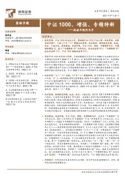 策略专题：中证1000、增强、专精特新——战破年线何为矛