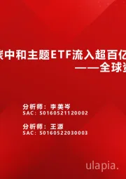 全球资金观察系列十七：碳中和主题ETF流入超百亿