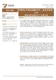 周观REITs2022年7月第4周：REITs市场总指数回升，成交活跃度上行