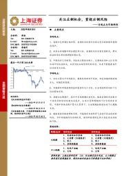 月观点与市场研判：关注左侧机会，重视右侧风险