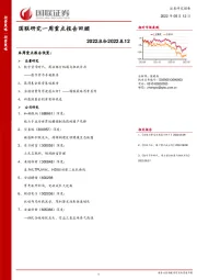 国联研究一周重点报告回顾