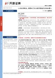 中小盘周报：小米发布新品，消费电子巨头进军智能汽车和机器人