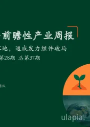 绿色能源与前瞻性产业周报2022年第28期总第37期：科技双碳方案落地，通威发力组件破局