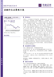金融衍生品策略日报