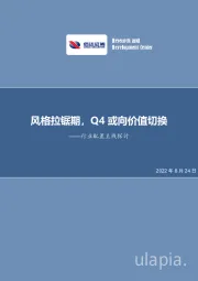 行业配置主线探讨：风格拉锯期，Q4或向价值切换
