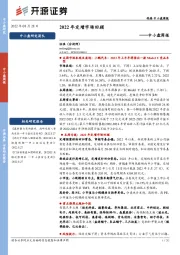 中小盘周报：2022年定增市场回顾