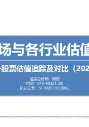 全市场与各行业估值跟踪：中外股票估值追踪及对比