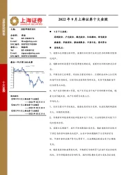 2022年9月上海证券十大金股