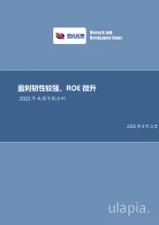 2022年A股中报分析：盈利韧性较强，ROE微升