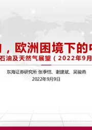 石油及天然气展望(2022年9月报):暗流涌动,欧洲困境下的中国机遇
