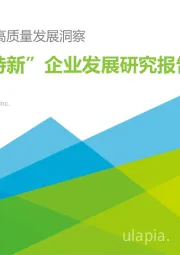 中小企业高质量发展洞察：“专精特新”企业发展研究报告