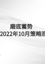 2022年10月策略观点：磨底蓄势