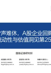 流动性与估值洞见第25期：美联储“鹰”声难休，A股企业回购规模提升