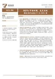 周观REITs2022年10月第2周：REITs市场回调，成交活跃