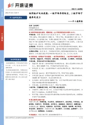 中小盘周报：纯钙钛矿电池进展：一级市场异彩纷呈，二级市场宁德率先发力