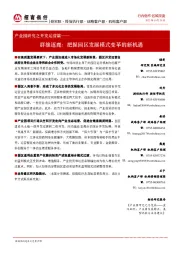 行内偕作·区域深度:产业园研究之开发运营篇-群雄逐鹿:把握园区发展模式变革的新机遇