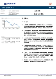 策略11月月报：大胆布局