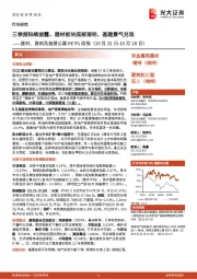 建材、建筑及基建公募REITs周报:三季报陆续披露,建材板块底部渐明、基建景气兑现