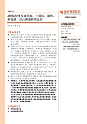 策略周报：A股结构性反弹开始，计算机、国防、新能源、芯片赛道持续走好