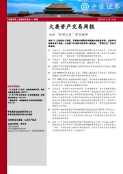 大类资产交易周报：全球“紧缩交易”暂时缓解