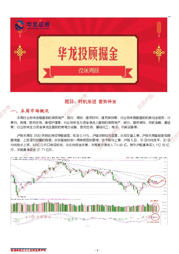 华龙投顾周刊：时机渐进 蓄势待发