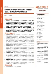 策略月报:A股依然处在绝对低估区域,新能源、芯片、消费的结构性机遇凸显