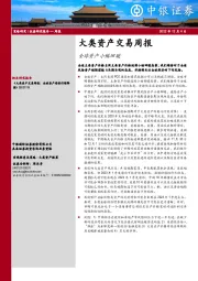 大类资产交易周报：全球资产小幅回暖
