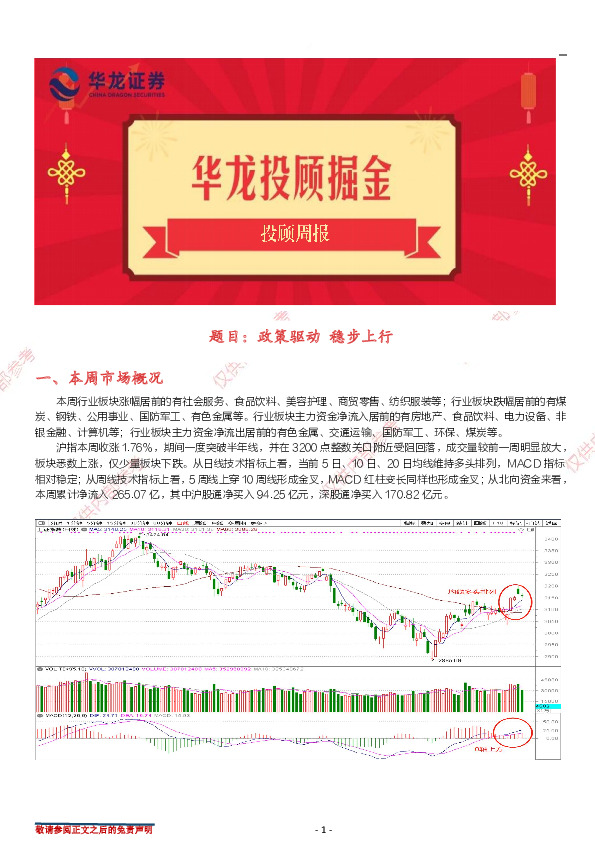 投顾周报：政策驱动 稳步上行