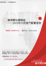 2022年12月资产配置报告：强预期与弱现实