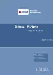 2023年年度策略报告：先Beta，再Alpha