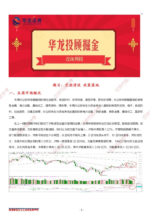 投顾周报：交投清淡 政策落地