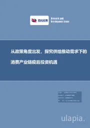 策略深度报告：从政策角度出发，探究供给推动需求下的消费产业链疫后投资机遇