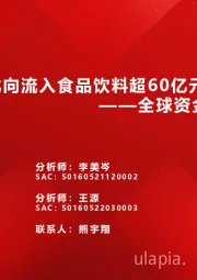 全球资金观察系列三十八：北向流入食品饮料超60亿元