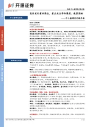 中小盘增发并购月报：竞价发行重回高位，重点关注华阳集团、乾景园林