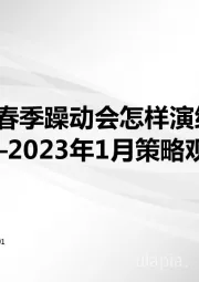 2023年1月策略观点：今年春季躁动会怎样演绎？