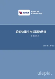 策略周观点：轮动快是牛市初期的特征