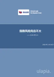 策略周观点：指数风险尚且不大