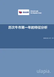 策略深度报告：历次牛市第一年的特征分析