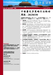 中银量化多策略行业轮动周报
