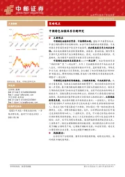 策略观点：中国特色估值体系专题研究