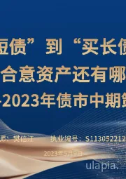 2023年债市中期策略：“抢短债”到“买长债” ，债市合意资产还有哪些？