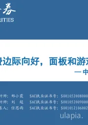 中观景气纵览第38期：可选和服务消费边际向好，面板和游戏景气持续改善