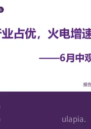 6月中观景气专题报告：新兴行业占优，火电增速回升