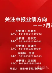 7月市场策略观点：关注中报业绩方向