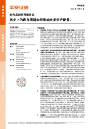 刻舟求剑系列报告四：历史上的库存周期如何影响大类资产配置？