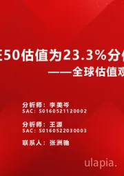 全球估值观察系列六十三：上证50估值为23.3%分位数