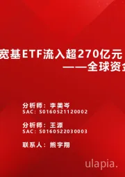 全球资金观察系列六十九：宽基ETF流入超270亿元