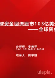 全球资金观察系列七十三：全球资金回流股市103亿美元