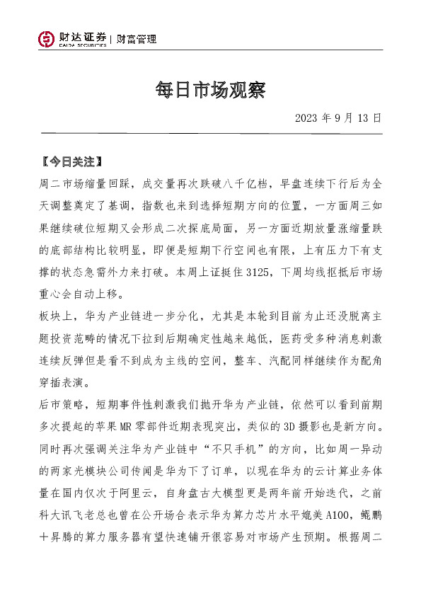 每日市场观察