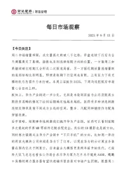 每日市场观察